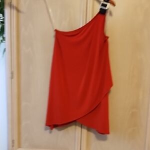 Arden B Red One-Shoulder Sundress Cocktail Top
